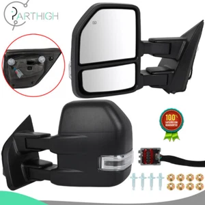Espejos retrovisores de remolque con calefacción eléctrica para Ford F-150 2015-2020 8 pines luz de señal de giro - Imagen 1 de 12