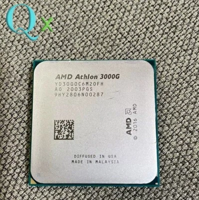 AMD Athlon 3000G Sockel AM4 CPU Prozessor 2C/4T 3.50GHz Radeon Vega 3 Graphics - Image 1 of 2