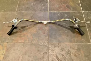 WARDS BENELLI 125 175 250 350 HANDLEBAR W/ THROTTLE GRIPS LEVERS *ORIGINAL NOS!* - Picture 1 of 3
