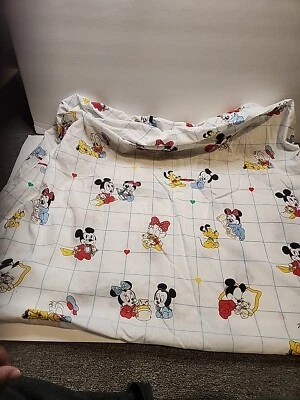 2 sábanas ajustables vintage para cuna de bebé Dundee Disney Mickey y Minnie Pluto Foto 1 de 4
