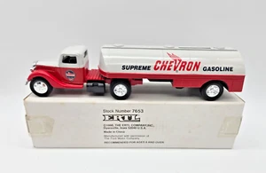 Chevron Supreme Gasoline 1937 Ford Tanker Truck Trailer Ertl Die Cast Bank - Bild 1 von 23