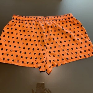 Victorias Secret Pink Sleep Shorts Medium Orange/Black Halloween - Picture 1 of 3