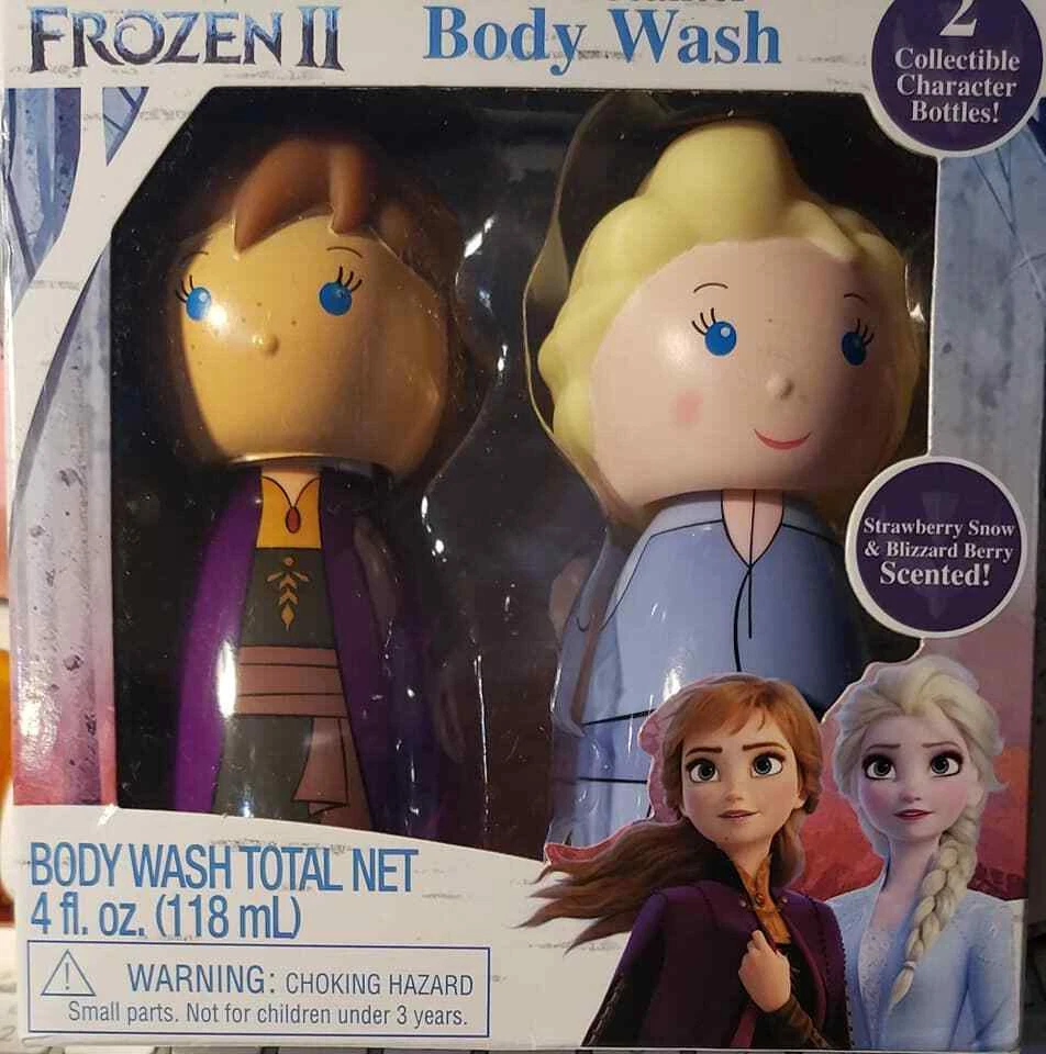 Disney Frozen II Mini Decanter Body Wash Elsa Anna Collectible Bottles 4 FL Oz