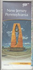 New Jersey Pennsylvania Map by AAA State Series Folded Map 2015 Edition - Imagen 1 de 4