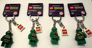 Lego Teenage Mutant Ninja Turtles Key Chain Keyrings Complete Set New / Unused - Picture 1 of 2