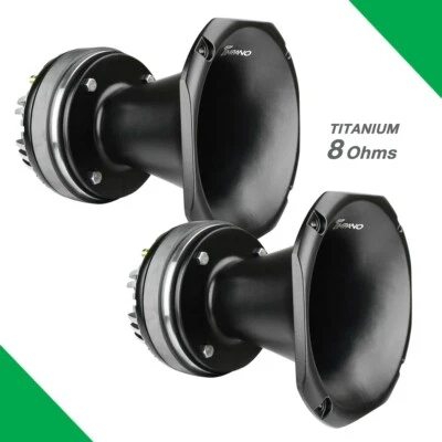 (2) TIMPANO TPT-DH2000 PRO 450W 8 OHM 2" EXIT ALUMINUM HORN + TITANIUM DRIVER