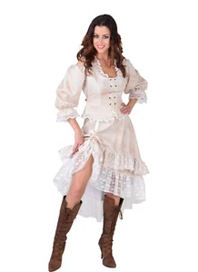 Period Wear - Wench / Pirate / Brothel - Creme , XS - XXL - Picture 1 of 1