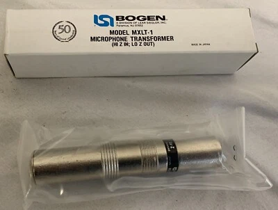 Transformador de micrófono Bogen-Lear Siegler MXLT-1 H1 "Z" IN; LO "Z" OUT NUEVO EN CAJA Foto 1 de 4