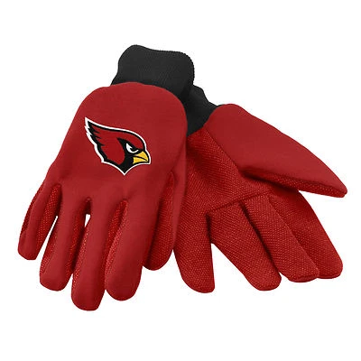 NFL Arizona Cardinals Colored Palm Utility Gloves Red w/ Red Palm by FOCO - Image 1 of 3