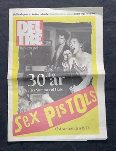 Sex Pistols - Swedish Newspaper section coverstory about local gig 1976 Halmstad - Picture 1 of 1