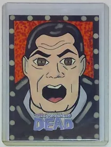 JUEGO 2 TARJETAS DE BOCETO DE CÓMIC WALKING DEAD: NEGAN ARTIST DENISE VASQUEZ DV02 - Imagen 1 de 2