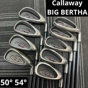 Callaway Big Bertha Iron Wedge Set 4-10+Pw+Sw Graphite Shaft Flex-R 9pcs - Picture 1 of 11