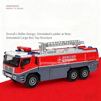 1/50 Kaidiwei Rescue Fire Truck Diecast Model Car - Image 1 of 4