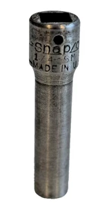 Snap On Tools USA SM8E 1/4" Deep Socket 9/32" Drive Vintage WW2 Era - Bild 1 von 6