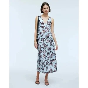 Madewell Cutaway Vest Top Layton Midi Slip Skirt Matching Set - Gentle Wind Sz 6 - Picture 1 of 12