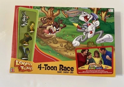 Juego de mesa Vitnage Looney Tunes 4-Toon Race de Mattel - Edición 2003 - ¡Completo! Foto 1 de 4