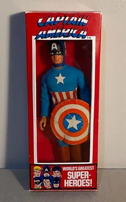 8-дюймовая винтажная экшн-фигурка Mego 1974 WGSH Captain America - Изображение 1 из 4