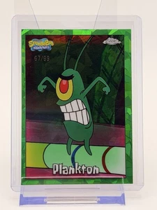 Bob Esponja Topps 2025 cromado #29 PLANKTON verde zafiro/99 coincidencia de colores - Imagen 1 de 2