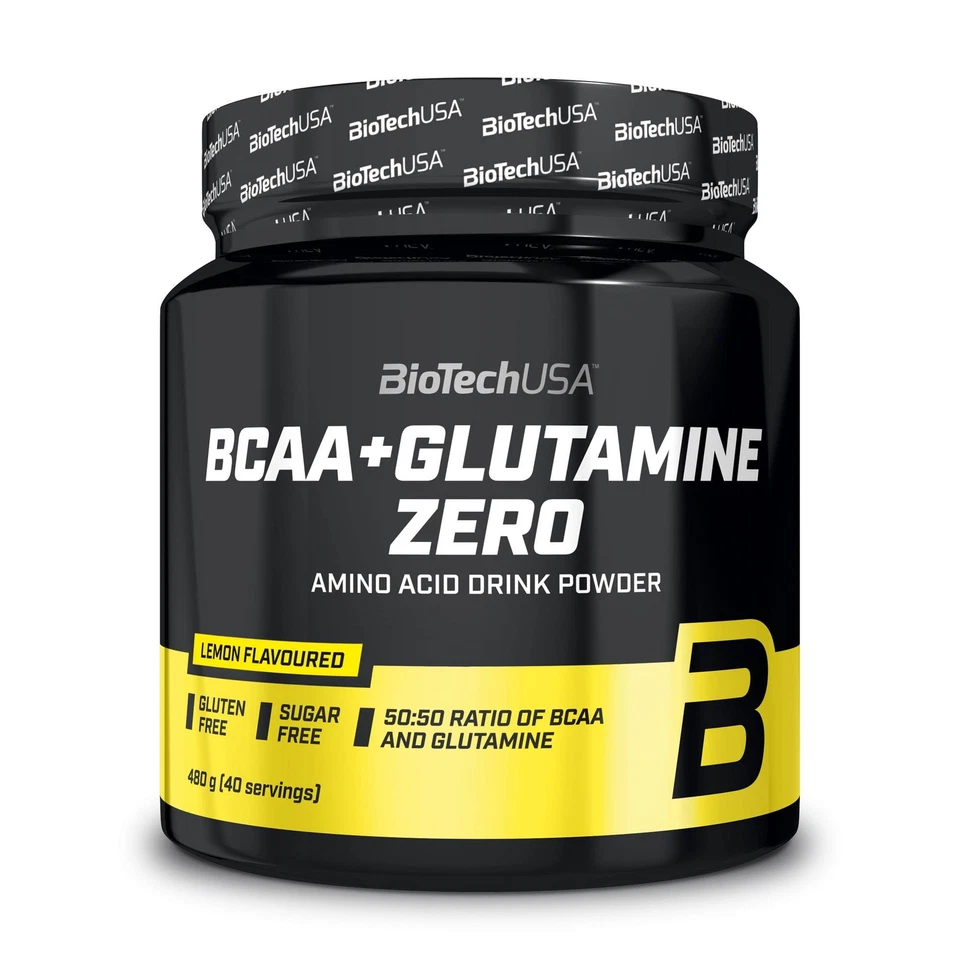 BioTechUSA 1017-1 480g Glutamine Zitrone Aromatisiertes Getränkepulver mit BCAA
