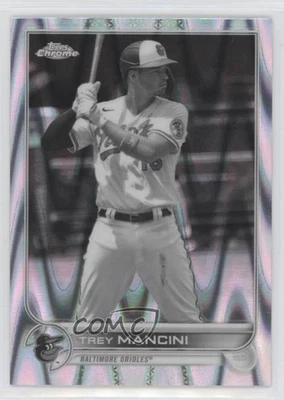 2022 Topps Chrome Sonic Black & White RayWave Refractor Trey Mancini #72 - Image 1 of 2
