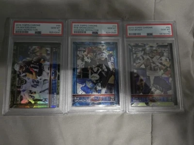 2015 Topps Chrome  Tom Brady/ Rob Gronkowski/ Julian Edelman - Image 1 of 3