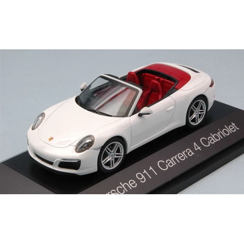 PORSCHE 911 CARRERA 4 2016 CABRIOLET WHITE 1:43 Herpa Auto Stradali Modellino Nu - Immagine 1 di 1