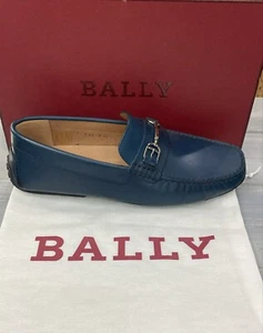 BALLY Mocassino Scarpa uomo man blu Size 41 7 (insole 27 cm)BLB0011 - Picture 1 of 9