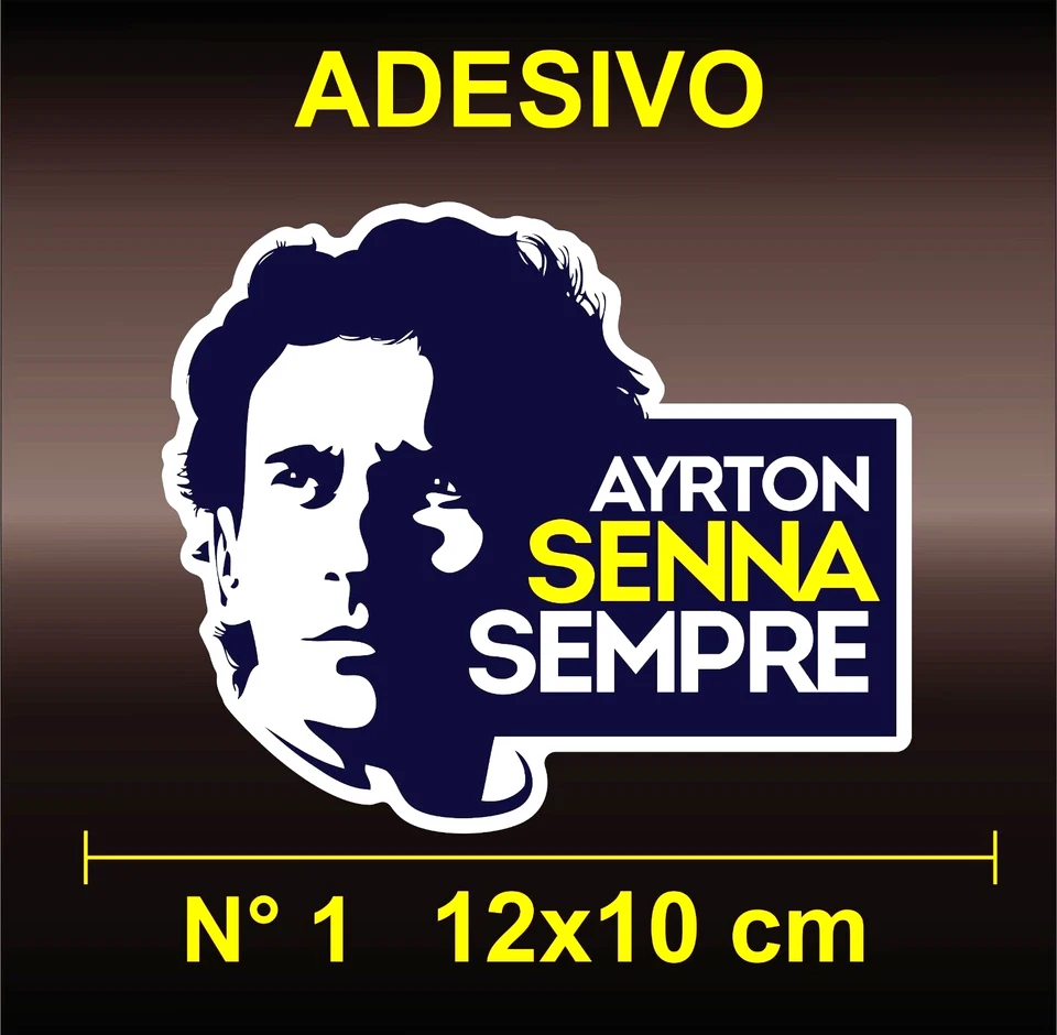 Adesivi Sticker AYRTON SENNA SEMPRE | LOTUS WILLIAMS MCLAREN FERRARI PROST IMOLA