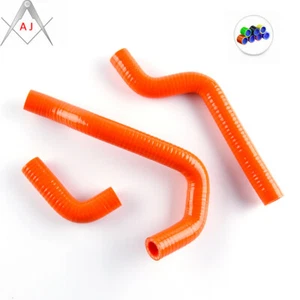 For KTM 65SX 65 SX 2002-2008 Silicone Radiator Coolant 3-ply Hoses Kit Orange - Bild 1 von 6