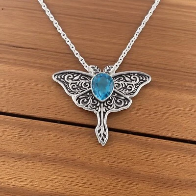 Swiss Blue Topaz Gemstone 925 Sterling Silver Jewelry Designer Pendant 1.2" Gift - Image 1 of 4