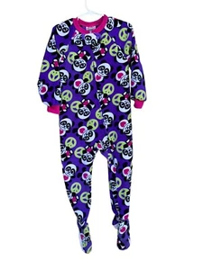 Girls Watch The Wear Carter's One-Piece Fleece Footed Pajamas Panda Peace **4T - Picture 1 of 6
