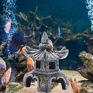 Aquarium Ornament Rock Cave House Crafts Tank Decoration Hiding Area Stone - Picture 1 of 7