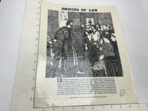 Original 1974 ORIGINS OF LAW Poster - CURIA REGIS - J Weston Walch - Picture 1 of 3