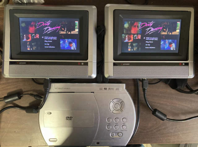 Like New Venturer portable DVD player Comes with An extra battery , so  there is two rechargeable batteries. Remote, Charger , Audio video cords,  Ca for Sale in Ormond Beach, FL - OfferUp