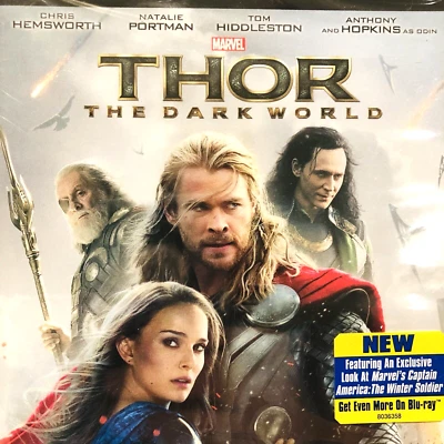 Thor The Dark World DVD Chris Hemsworth Tom Hiddleston Natalie Portman WS R1 NEW - Image 1 of 4