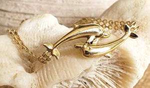 14KT Yellow Gold* Dolphin Thin Bracelet . 6.75” long - Picture 1 of 7