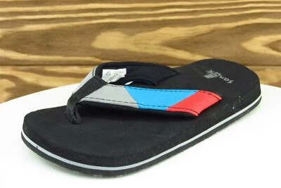 Chanclas sintéticas multicolores medianas Sanuk para niños pequeños 8-9 Foto 1 de 4