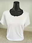 Emreco Ladies White Scoop Neck Top with Neck Detail - Style 5515 BNWT