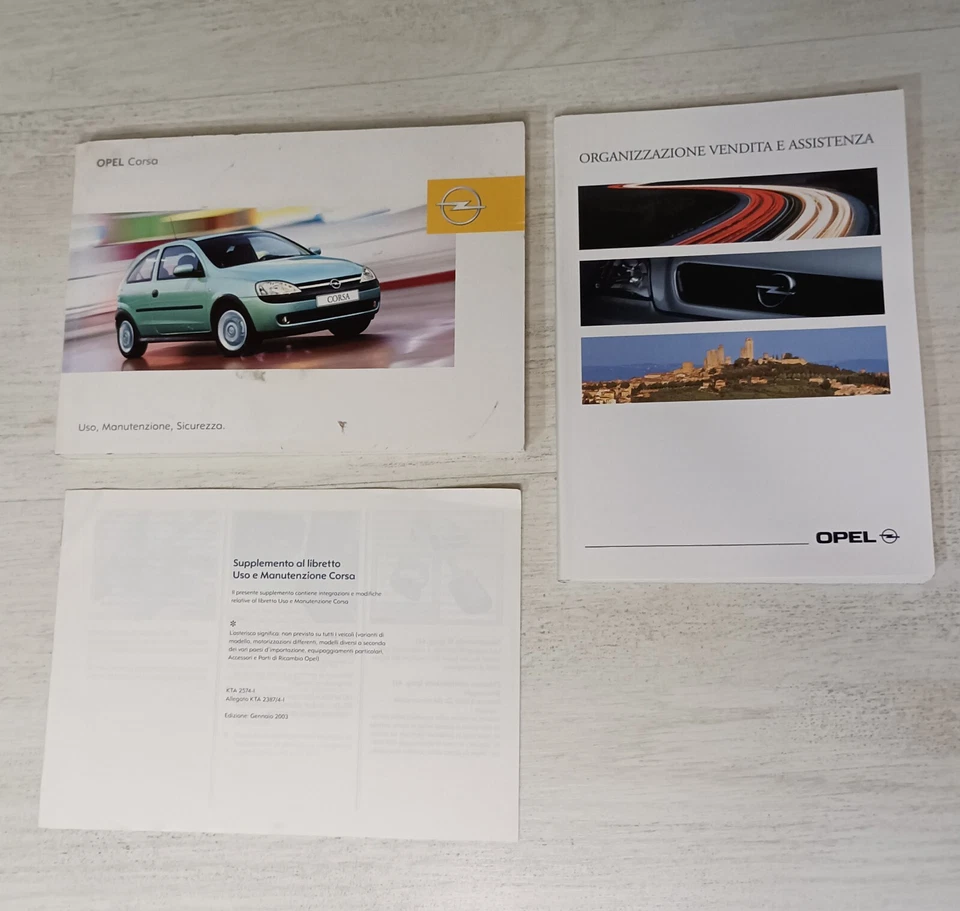 Libretto Uso E Manutenzione Opel Corsa C Istruzioni Anno 00/06 Manuale Istruzion - Immagine 1 di 4
