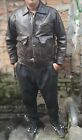 LEATHER AUTHENTIC JACKET BIKERS AMERICAN STYLE