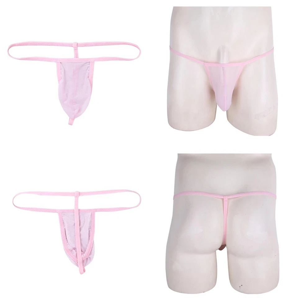 Herren String Tangas transparente Unterwäsche Low Rise Slips Bikini G-String - Bild 1 von 3