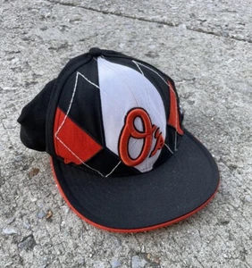 Y2K Baltimore Orioles O’s Argyle New Era 59Fifty Fitted Hat Baseball Cap 7 3/8 - Picture 1 of 5