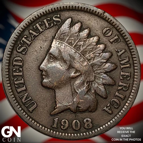 1908 S Indian Head Cent Penny  Q7903 Cover