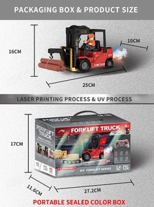 1:24 Remote Control Crane Construction Vehicle RC Fork Truck Boys Toys Kids Gift - Picture 1 of 13