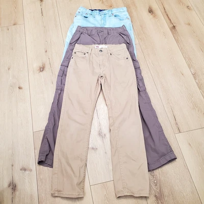 Boys Lot of 3 Jeans Pants Size 12R Adjustable Waist Kids Carpenter Khaki Levis - Image 1 of 4