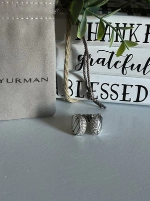 Anillo de diamantes de plata esterlina David Yurman 15,6 gramos tamaño 7,75 ajuste ¡HERMOSO! Foto 1 de 4