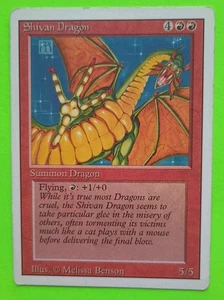 Magic the Gathering MTG Revised SHIVAN DRAGON MP Rare 1994 Vintage Nice! - Picture 1 of 4