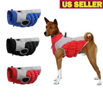 Winter Warm Dog Jacket Windproof Dog Vest Coat Clothes for Medium Large Dogs - Image 1 of 4