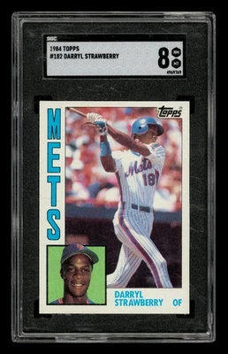 1984 Topps Set-Break #182 Darryl Strawberry SGC 8 NM MT - Image 1 of 3