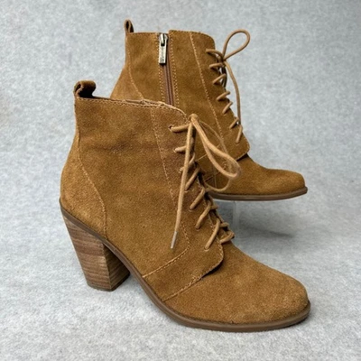 Jessica Simpson Botas de Gamuza para Mujer 8 Tostadas Botines con Cordones Tacón Bloque Foto 1 de 4